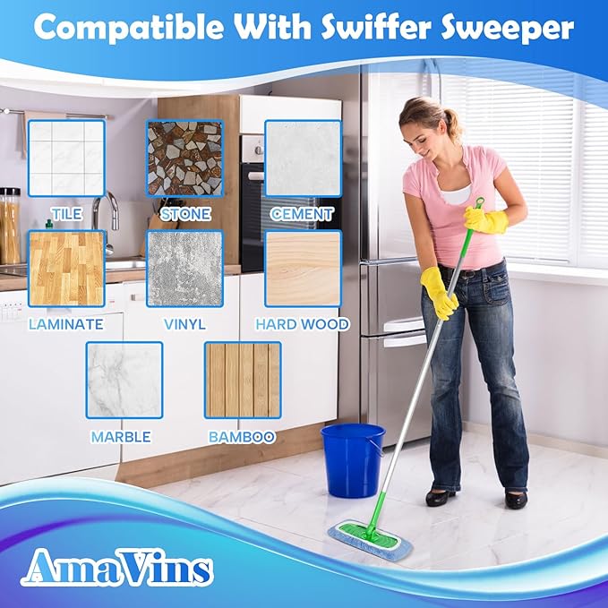 8 Pack Reusable Microfiber Mop Pads Compatible - Image 7