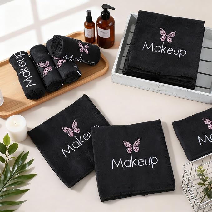Shimeyao 20 Pack Makeup Towels Black Makeup Washcloths - Image 4