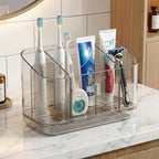 Toothbrush Holder for Bathroom Wall Mounted, 5 Slots Acrylic Toothbrush and - Image 2