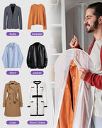 Clear Garment Bags for Hanging Clothes 12 Packs Suit Bags for Closet Storage - Image 6