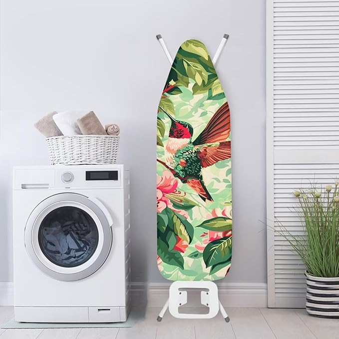 Hummingbird Monstera Ironing Board Cover Table Top Ironing Board Cover and Pad - Image 3