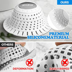 zaa Bathtub Drain Hair Catcher, Silicone Collapsible 1 Pack Drain Protector - Image 5