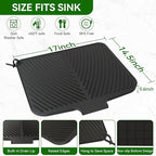 Belife Dish Drying Mat for Kitchen Counter, Silicone Dish Drainers Pad - Image 2