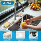 White-Oval 23.6" Diatomite Kitchen Faucet Mat Stone Sink Tray – Quick Drying - Image 6