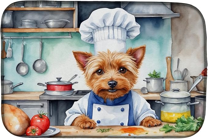 Caroline's Treasures DAC6194DDM Australian Terrier The Chef Dish Drying Mat by CarolinesTreasures