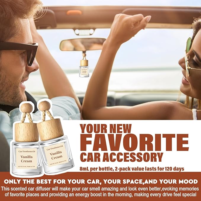 HoogaLife Car Air Freshener Diffuser 2 Pack Hanging Air Freshener Diffuser - Image 4