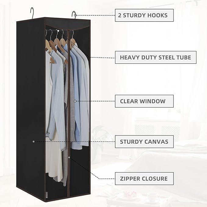STORAGE MANIAC 2-Pack Hanging Garment Bag Zipper Cover - Image 6