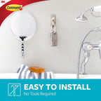 Command Modern Reflections Large Metal Bath Hook, Satin Nickel, 1-Hook - Image 4