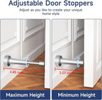 4Pcs Adjustable Door Stopper, 3.07-4.45in Aluminum Door Stoppers - Image 3