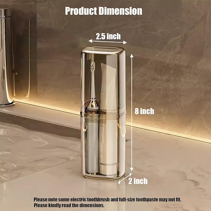 2Pcs Toothbrush Cup Toothbrush Travel Case, Travel Toothbrush Holder Case - Image 2