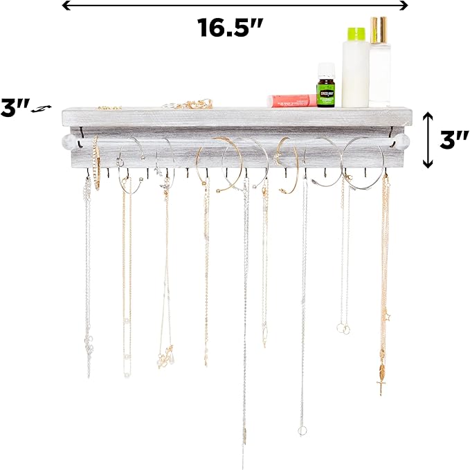 Rustic Necklace Jewelry Organizer - Image 9