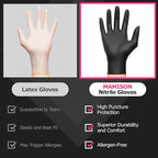 MAMISON Black Nitrile Disposable Gloves, Powder-Free, Latex-Free, 4 Mil - Image 6