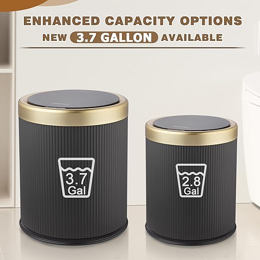 Automatic Bathroom Trash Cans Touchless, 3.7 Gallon Modern Motion Sensor Trash - Image 2
