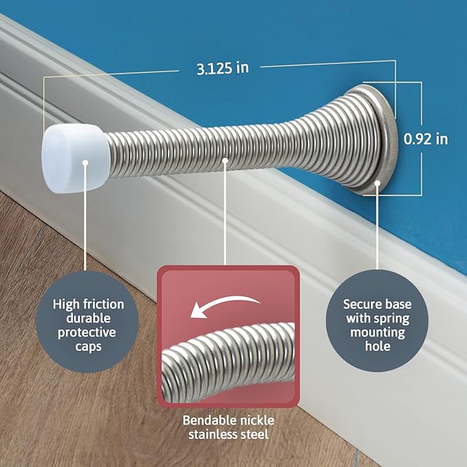Jack N’ Drill 11-Pack Door Stopper 3 ¾-inch Heavy Duty and Flexible Door Stop - Image 4