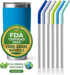 6 Pcs Reusable Metal Straws - Image 9
