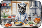 Caroline's Treasures DAC6291DDM Norwegian Elkhound The Chef Dish Drying Mat by CarolinesTreasures