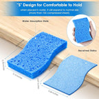 8 PCS Dish Sponges Kitchen, Premium Blue Dish Washing Kitchen Sponge, - Image 3