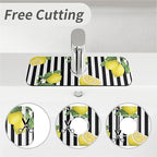 Kitchen Sink Splash Guard，Lemon-and stripes Faucet Mat Sink Gadgets-Super - Image 5
