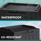 Devoko 30 Gallon Resin Deck Box 2 Pack Outdoor Indoor Waterproof Storage Box for Patio Furniture Pool Accessories Storage for Cushion Garden Tools (Black, 2 Pack) - Image 3