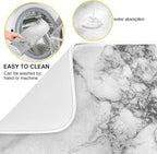 Black Grey Marble Dish Drying Mat 18x24 - Image 2