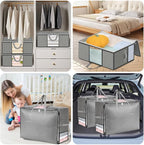 6Pack 105L Extra Large Blanket Comforter Storage Bags, Foldable Storage Bags - Image 4