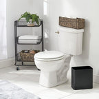mDesign Small Metal 2.4 Gallon/9 Liter Trash Can Wastebasket Garbage Bin - Image 2