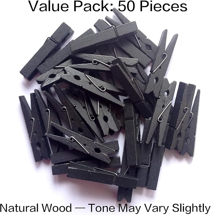 LWR CRAFTS Wooden Small Clothespins 1-7/8" 4.8cm 50 Pieces Per Pack - Image 6