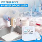 Dirt Defence Plastic Drop Cloth, 9x12 Ft 10 Pack Plastic Sheeting - Image 4