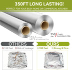 Aluminum Foil Roll, 12in x 350ft Aluminum Foil, Thick Strong Tin Foil - Image 3