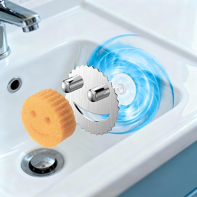 Stainless Steel Scrubber Smiley Face Dish Sponge Holder, Rv Apartment Kitchen - Image 7
