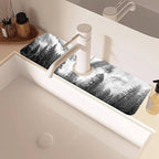 Winter Forest Mountain Sink Faucet Absorbing Mat Splash Guard Draining Mat Fast - Image 2
