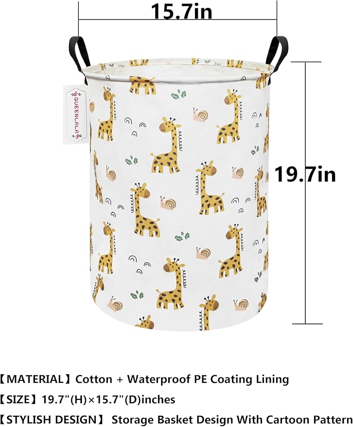 QUEENLALA Large Storage Basket, Laundry Hamper/Bathroom/Home Decor/Collapsible - Image 2