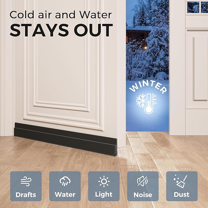 GroTheory 6 Pack Door Draft Stopper, Under Door Sweep - Image 2