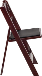 Flash Furniture Hercules™ Series Folding Chair - Red Mahogany Resin – 1000LB Weight Capacity Comfortable Event Chair - Light Weight Folding Chair - Image 14