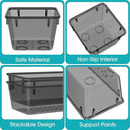 33 PCS Clear Plastic Drawer Organizers Set, 4 Size Desk Drawer Organizer Trays - Image 3