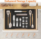 Lifewit Utensil Organizer for Kitchen Drawer, Expandable Cooking Silverware Tray - Image 2