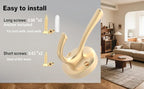 Gold Wall Hooks, 6 Pack Coat Robe Hook Heavy Duty Metal Double Bath Hook Wall - Image 9