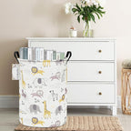 FANKANG Storage Basket, Nursery Hamper Canvas Laundry Basket Foldable - Image 5