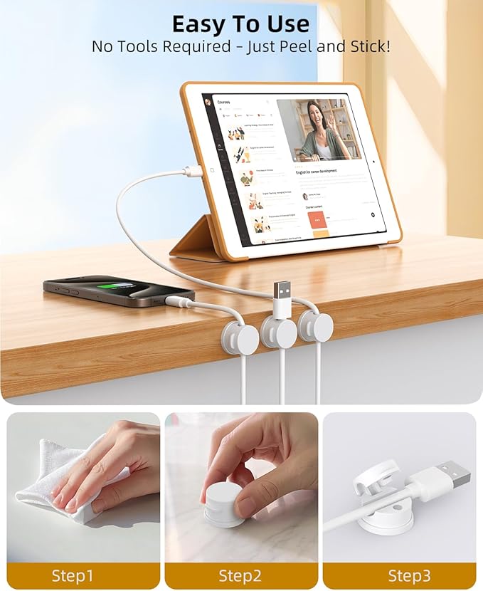 Swiveling Cord Holder, Magnetic Cord Organizer, Inchor Cable Organizer - Image 5