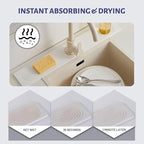 Stone Faucet Mat for Kitchen Sink，Super Absorbent Diatomite Fast Drying Stone - Image 3