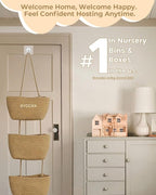 2Pack Over The Door Hanging Basket, 3 Tier Hanging Baskets - Image 4