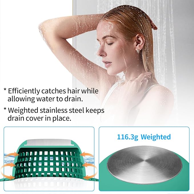 Shower Drain Hair Catcher Bathtub Drain Cover Shower Protector - Image 4