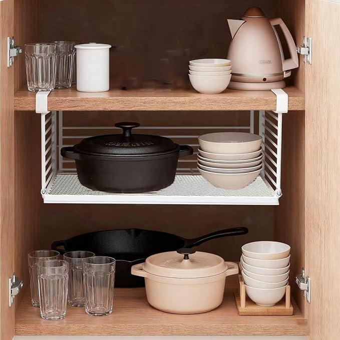 Under Shelf Storage Basket, Metal Wire Slide -in Under Cabinet Organizer - Image 4