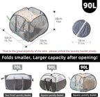 Collapsible Laundry Basket, 90L Foldable Pop-up Laundry Hamper - Image 2