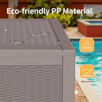 DRATO 100 Gallon Large Deck Box, Outdoor Storage Box for Patio Furniture, Patio Cushions, Gardening Tools, Pool Supplies,660lbs Weight Capacity,Waterproof Resin Storage Boxes（Gray，100 Gallon） - Image 3