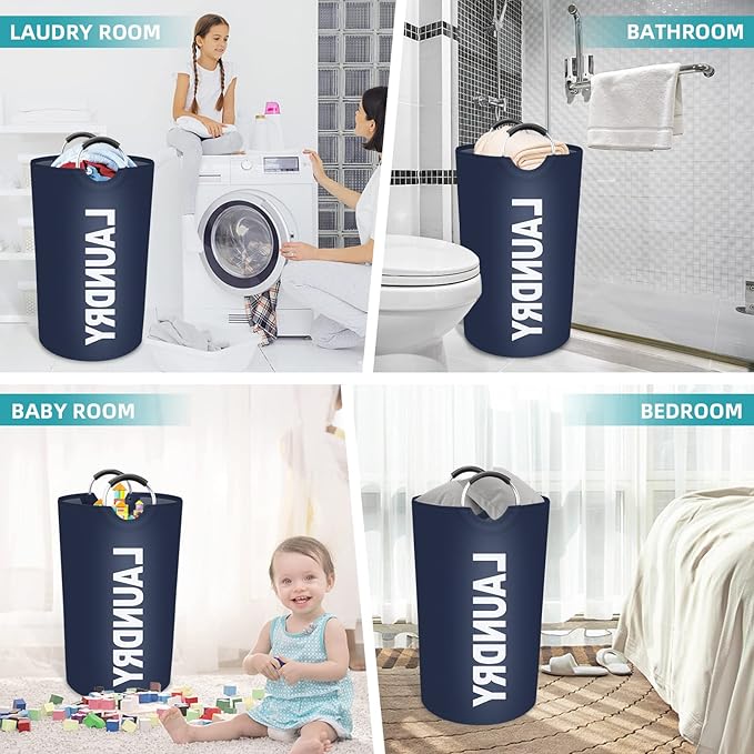 StorageRight 90L Large Laundry Basket, Laundry Hamper, Dirty Clothes Hamper - Image 6