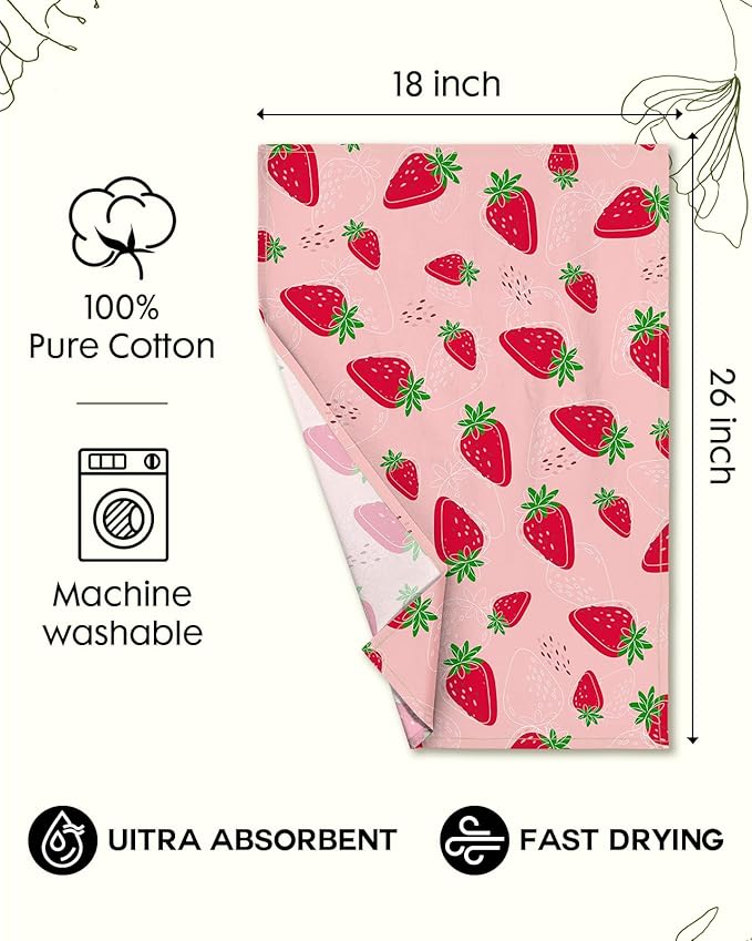 Flour Sack Kitchen Towels Set of 2-18x26 Cotton Dish Towels - Image 5