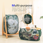 HONOMA Sturdy Mesh Laundry Hamper Basket Bag, Pop up Basket - Image 4
