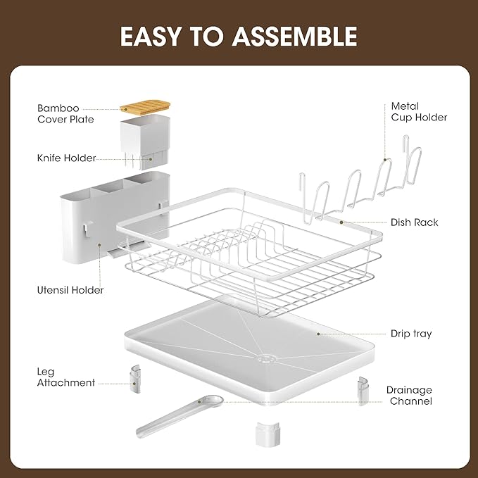 Runnatal Dish Drying Rack, Stainless Steel Dish Rack - Image 6
