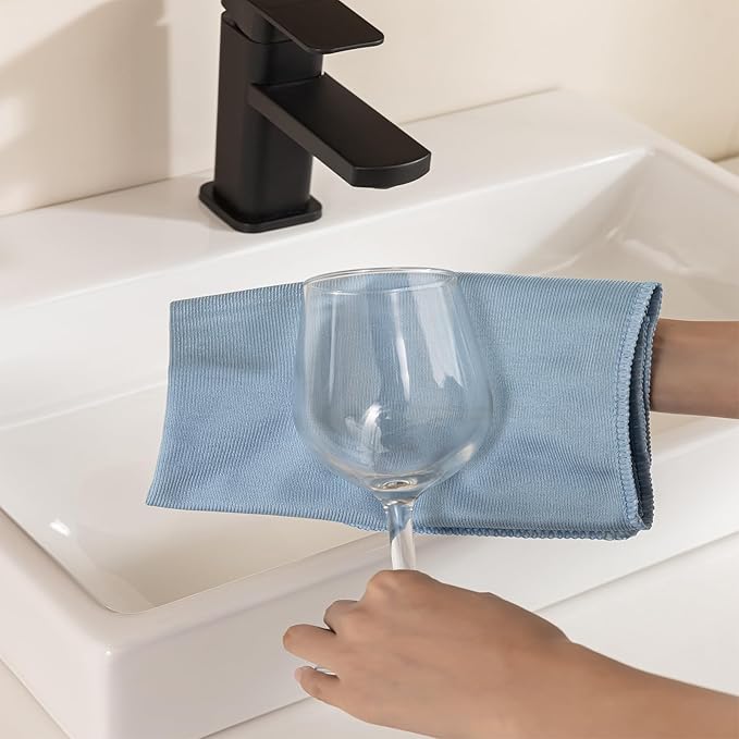 Microfiber Glass Cleaning Cloth 8 Pack, 16 Inch X 12 Inch, Lint Free Quickly - Image 3